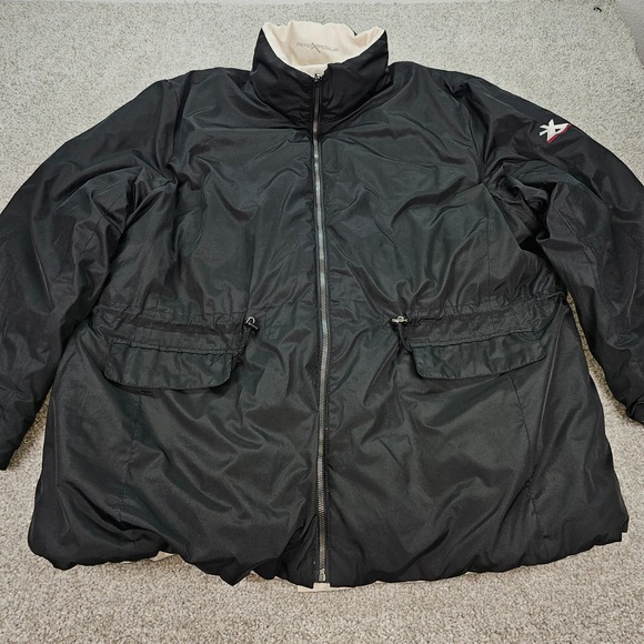 ZeroXposur Jackets & Blazers - ZeroXposur Womens Reversible Down Quilted Puffer Coat Parka Black‎ Cream 3X